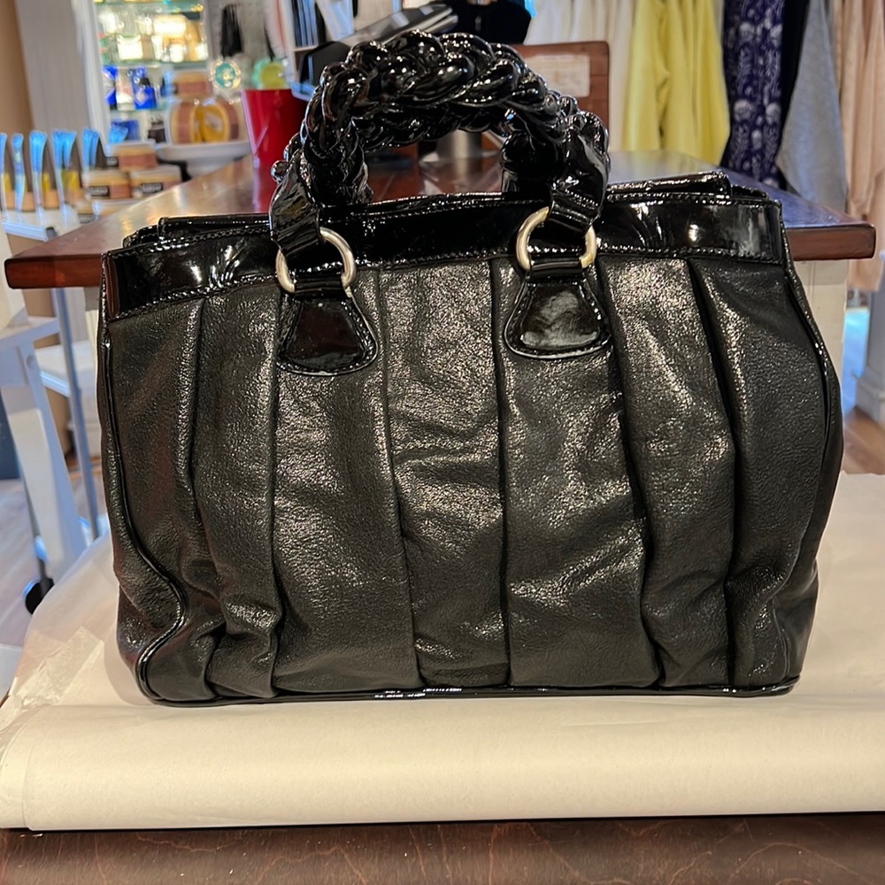 Buti Black Italian Leather Satchel..